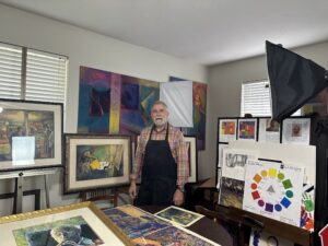Mike Grecian in his home studio (photo courtesy of Mike Grecian)