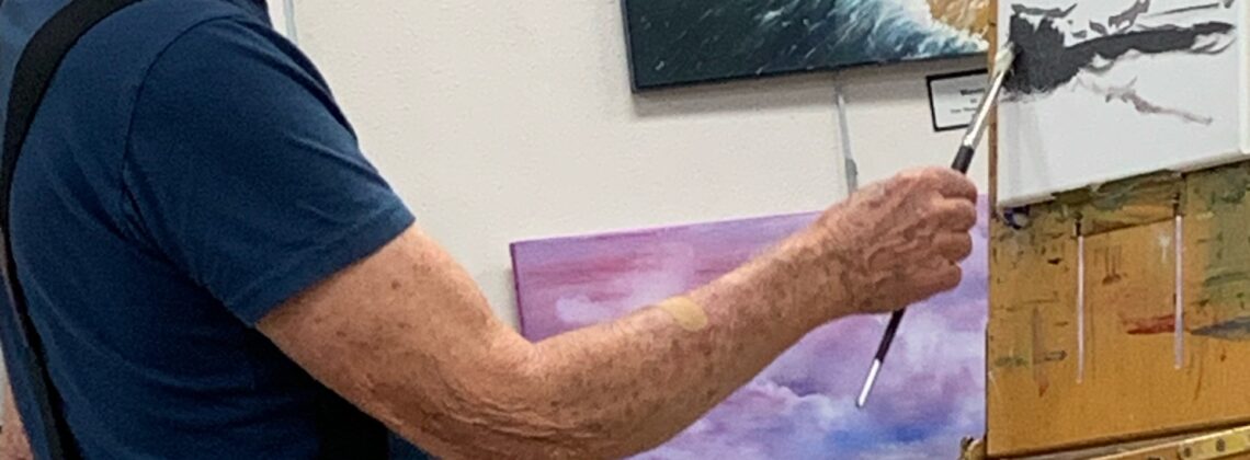 John Larner demonstrates plein air techniques