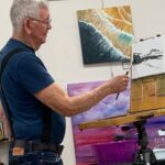 John Larner demonstrates plein air techniques