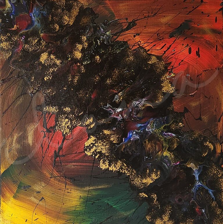 acrylic pour by Ingrid Herzog