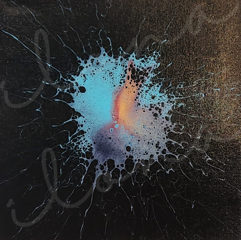 acrylic pour by Ingrid Herzog