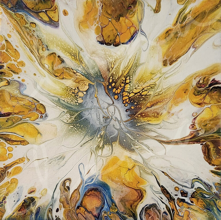 acrylic pour by Ingrid Herzog