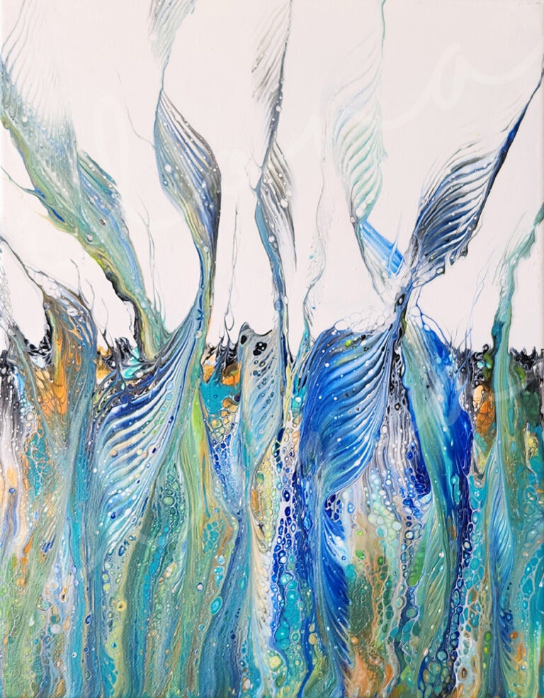 acrylic pour by Ingrid Herzog