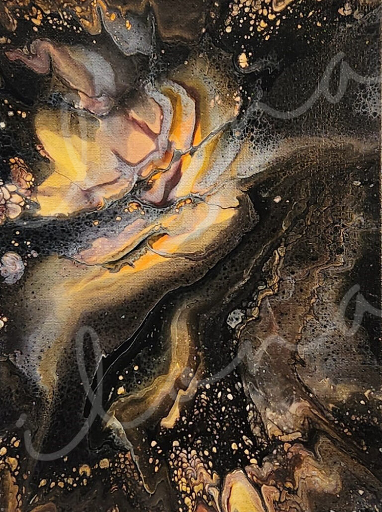 acrylic pour by Ingrid Herzog