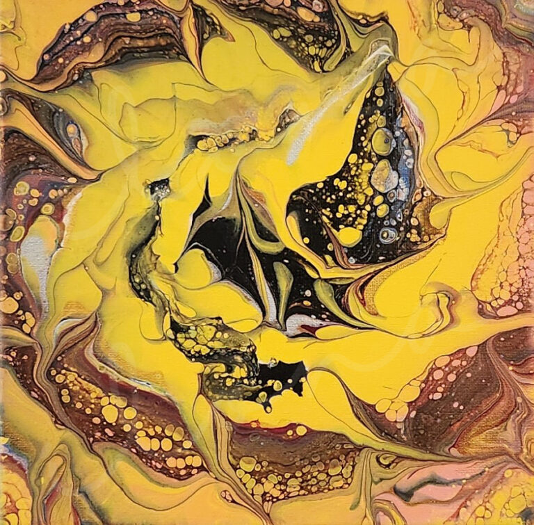 acrylic pour by Ingrid Herzog